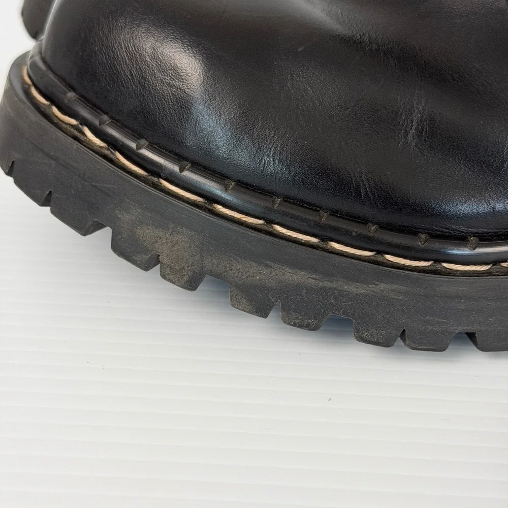 Gripfast Original England Black Leather Pull On Industrial Punk Mens US 10‎ UK 9